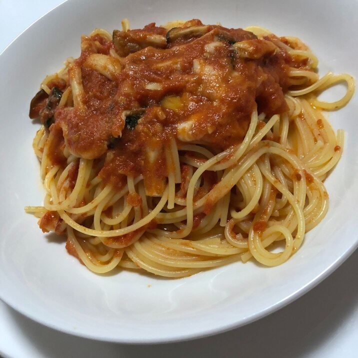 モッツァレラチーズとトマトのパスタ♡